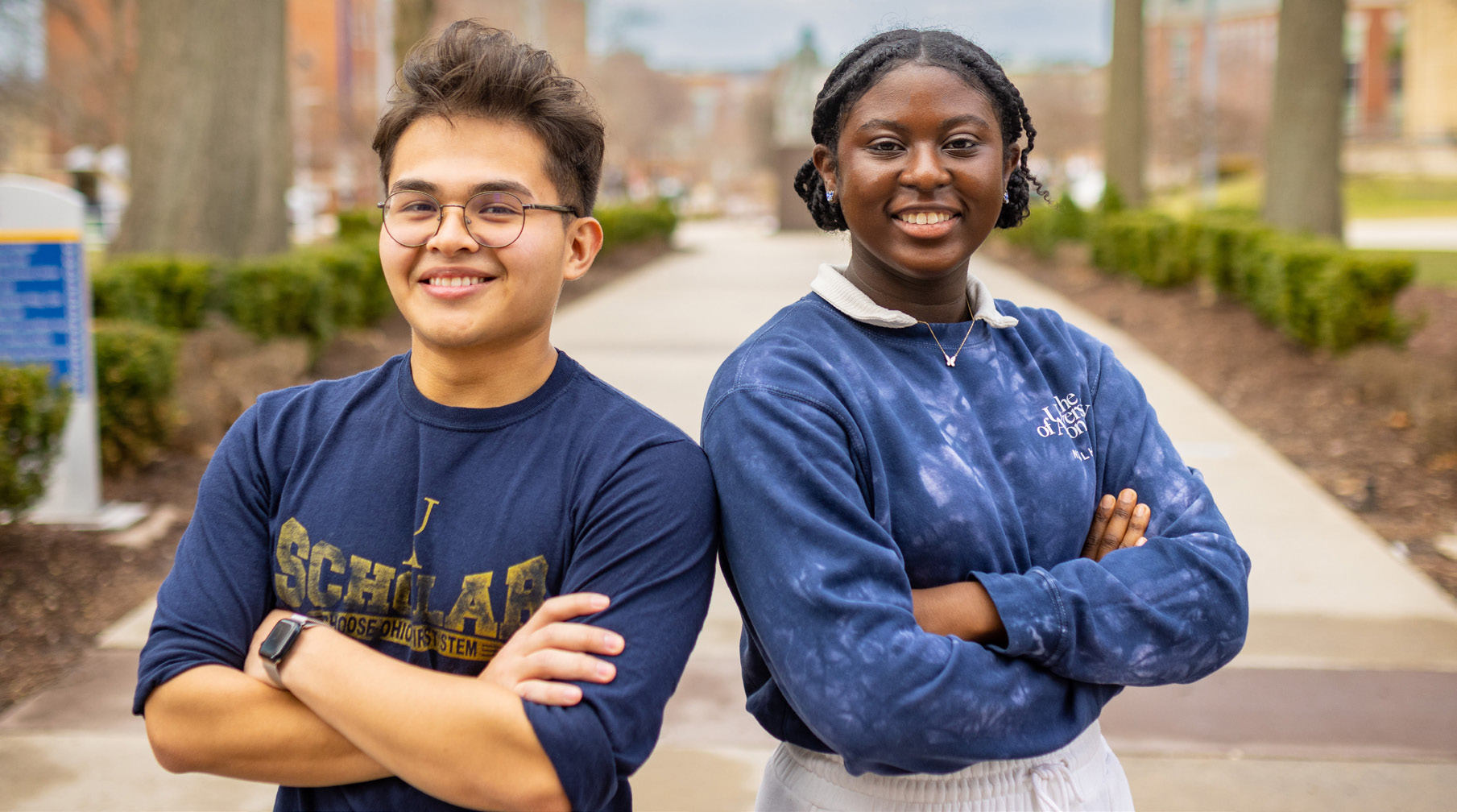 UA students Joshua Panchana and Naomi Moore